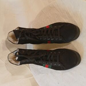 🔥 🔥 Like New Gucci Black Suede & Fur High Top Booties